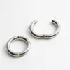 Backs Earrings Round Ear Ring Clip Without Hole Silver Color Stainless Steel Men Women's Neutral Daily Wear Festival Gift