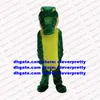 Costume de mascotte d'alligator Crocodile vert, personnage de dessin animé pour adulte, professionnel, Performance technique sur scène, zx1257