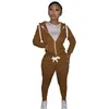 Women's Two Piece Pants Fall Winter 2022 Sweatpants And Hoodie Set Peice Solid Jacket Tracksuit Streetwear Casual Outfits Yellow Sweatsuit