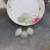 Charms 5pcs/lot Natural Peru Amazonite Gems Multiple Shape Necklace Connectors Faceted Gold Edges Raw Stone Slice Pendants Jewelry