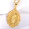 Pendentif Colliers Vintage Vierge Marie Pour Femmes Choker Chaînes Collier En Acier Inoxydable Paix Catholique Bijoux Virgen De Guadalupe