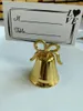 Dekoracja imprezy 2022 „Kissing Bell” Silver and Gold Bell Card Holder/PO Holder Wedding Table Prezenty