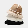 Chapéus de bombardeiro de inverno feminino chapéu de balde quente ao ar livre mantém pêlo quente e grosso de uso deve sacar
