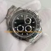 2 Style Cal.4130 Chrono Watch Men's 40mm Ceramic Black Dial 904l Steel V5 Sport Automatisk kronograf Stoppur Kif -stötdämpare klockor