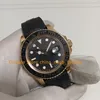5 Styl z pudełkiem zegarek Ceramiczny Everose Rose Gold Black Black Dial 40 mm gumowa bransoletka Azja 2813 Ruch Automatyczne zegarki zegarki na rękę