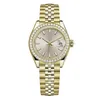 시계 디자이너 다이아몬드 시계 여성 자동 로즈 골드 데이트 크기 36mm 31mm 28mm 사파이어 유리 방수 몽트 몽스 여성용 패션 시계