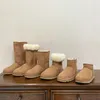 Päls Ull Vintersnöskor Herr Ankelkängor Mode Kvinnor Bomullsplattform Skor Super Mini Korta Stövlar Snowboots Botas De Invierno Para Mujer