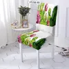 Cubiertas para sillas 1pc / 4pc Patrón de cactus Cubierta Comedor Oficina Comedor Juego Playa