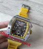 5 -gwiazdkowy Super Factory Man Man Watch Hardlex Crystal Stal nierdzewna Automatyczna mechaniczna męska zegarki czarne wybierane gumowe pasek na rękę