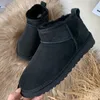 2022 Classic Ultra Mini Boots Short Ankle Winter Sheepskin Snow Boots Women Platform Booties Waterproof Natural Wool Fur Fashion Warm Flat Shoes Botas 35-44