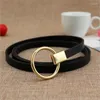 Ceintures minces en cuir PU pour femmes couleur bonbon Femme taille robe sangle Ceinture Ceinture Femme Cinturones Para Mujer