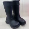 Designer Rain Boots Cross Triples gummi runda huvudet lyxigt vattentäta kvinnor startar europeiska amerikanska modestövlar med tjocka sulor storlek 35-452192474