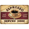 Retro Decor Coffee Vintage Tin Sign Plaque Metal Plate Wall Art Posters For Kitchen Bar Cafe Room Retro Iron Painting 20cmx30cm Woo