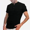 Polos para hombre, camisas de lino de manga corta, camisas informales holgadas y transpirables, Jersey ajustado de algodón sólido, Tops, blusa 2022