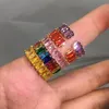 حلقات زركون فرقة فاخرة للنساء الخلود وعد CZ CZERAL Finger Ring Bracelet بمجوهرات الزفاف الهدية