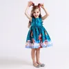 Girl's Dresses 3 4 5 6 7 8 Year Girls Christmas Xmas Eve Princess Gown Cartoon Birthday Clothes Children Snowman 221110