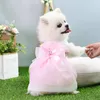Ropa para perros Bowknot Vestido de novia Mascota Primavera Ropa de verano Princesa Falda romántica para Teddy Chihuahua Ropa
