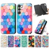 Print Leather Wallet Cases For Samsung S23 Ultra Plus M53 5G A03S 165.8 A04S M13 X Cover 6 Pro A23E A14 Geometry Diamond Flip Card Slot Holder Suck Magnetic Closure Pouch