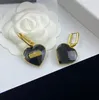 Diseñador Partido de corazón negro Dangle Drop Pendiendo Fashion Hoop Eardrop Pendientes para mujeres Lady Mujeres Fiesta de la fiesta Conocimiento de la boda Amantes del regalo