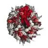 Декоративные цветы рождественский венок искусственный пейникона красная ягода гирлянда