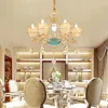 Chandeliers European Crystal Chandelier LED American Modern K9 Lights Fixture Can Be Ceiling Light 3 Color Dimmable