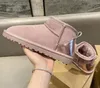 Heta sälja nya Super Mini U5854 kvinnor snökängor håller värmen boot Senaste mode Antilop brun Ren Brun Fårskinn Koskinn Twilight Pink Paljettstövlar