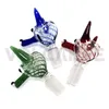 Smoking Accessories Herb Slide Colorful 14mm 18mm Male Female Glass Bowl Dog Bowls for water pipe Dab rig Bong