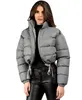 Outdoor Down Jacket Fashion Solid Color Women Lightweight Warm Puffer Down Jackets