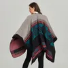 Sjalar vinter mode poncho kvinnor kepsar halsduk imitation kashmir damer halsdukar varma wraps kvinna ponchos bufanda mujer foulard 221110