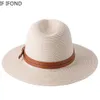 Cappelli a tesa larga Secchio 61CM Paglia di grandi dimensioni per donna Uomo Protezione solare estiva Berretto da spiaggia Panama Fedora Jazz 221110