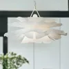 Lampade a sospensione Lampadari moderni nordici sospesi a soffitto E27 Luci floreali in acrilico bianco per tavolo da pranzo ristorante camera da letto