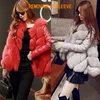 Kobiety płaszcz Święto Dziękczynienia na imitacja FoUx Fox Fur Fur Welmental Tlee Furt Outdoor Specien Street Street Pure Kolor Średni i długi płaszcze Rozmiar S-3xl
