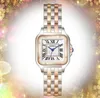Damen-Armbanduhr mit römischem quadratischem Zifferblatt, einfache Mode, lässige Armbanduhren, Luxus-Quarzwerk, klassische feine Edelstahl-Tank-Serie, niedliche Uhren, Reloj de Lujo