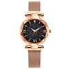 Montres-bracelets Femmes Montres Ciel Étoilé Montre Mode Aimant Boucle Quartz Bracelet Montre Femme Relojes Para