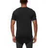 Herren-T-Shirts, trendig, lässig, schnell trocknend, sportlich, cool, sportlich, modisch, Fitness, Mesh-Kleidung, kurzärmelig