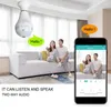 SMART IP -kamera 360 ﾰ Panoramain App Control 2 Way Audio Night Vision Surveillance WiFi Home Security Lamp Bulb Cam