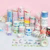 10 PCS/SET WASHI TAPLANDIRILIR KAWAII ETKİLERİ DERGİ SEÇİM MALZEMELERİ SAKURA KATTILI MAĞAZA KIRILI DEĞERLERİ DEVRESİ Dekor Washi Bantlar