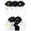 Camisetas de hombre palmes Diseñador de verano Camiseta para mujer Camiseta para hombre Camiseta con estampado en blanco y negro Ropa Carta en aerosol Manga corta Primavera Hombres Mujeres Camisetas