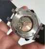 Klassische Topselling 2 -Style -Männer039s Armbanduhren 400 mm 41 mm leuchtend Auto Date Edelstahl hinter transparentem Gummi -Gurt M4538425