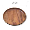 Plates Round Solid Wood Board Whole Acacia Fruit Plate Wooden Saucer Tea Dessert Dinner Breakfast