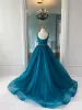 Teal Girl Pageant Dress 2023 Sherri Crystal Bears Organza Little Kids Birthday Formal Party Wear Jurk jurk peuter tieners preteen kleine jonge junior miss kinderen