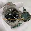 Erkek Otomatik İzle Erkekler 40mm Safir Cam Siyah Dial Paslanmaz Çelik Bilezik V12 Cal.3131 Hareket Mekanik Saatler Spor Kol saatleri