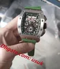 5 -gwiazdkowy Super Factory Man Man Watch Hardlex Crystal Stal nierdzewna Automatyczna mechaniczna męska zegarki czarne wybierane gumowe pasek na rękę