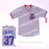 Maillots de baseball 8 Davis 37 Laloosh Bull Durham Movie Maillot de baseball