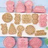 Baking Tools 3d Three-dimensional Pressing Plastic Cookie Frosting Birthday Mold Cake Tool Fondant Decoratio Q1B3