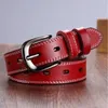 Genuine Leather Women Belt Concise Students Girl Pin Buckle Jeans strap High Quailty Female Cowskin Waistband Cowboy