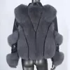 Kvinnors p￤ls BluenessFair 2022 Real Coat Winter Jacka Women Natural ￤kta l￤der ytterkl￤der avtagbar streetwear lokomotiv