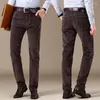 Men's Pants 6 Color Men's Corduroy Casual 2022 Autumn Winter Style Business Fashion Stretch Regular Fit Trousers Male Clothes