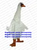 White Swan Cygnus Goose G￤ss Mascot Costume Vuxen Tecknad karakt￤rsdr￤kt passar De b￤sta varorna Ge ut broschyrer ZX1736