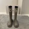 مصمم الشتاء أحذية النساء كعب سميك وحيد أحذية الكاحل Brand Boots L1111